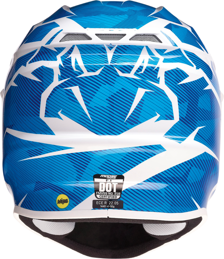 MOOSE OFFROAD - F.I. Helmet - Agroid Camo - MIPS® - Blue/White - Large