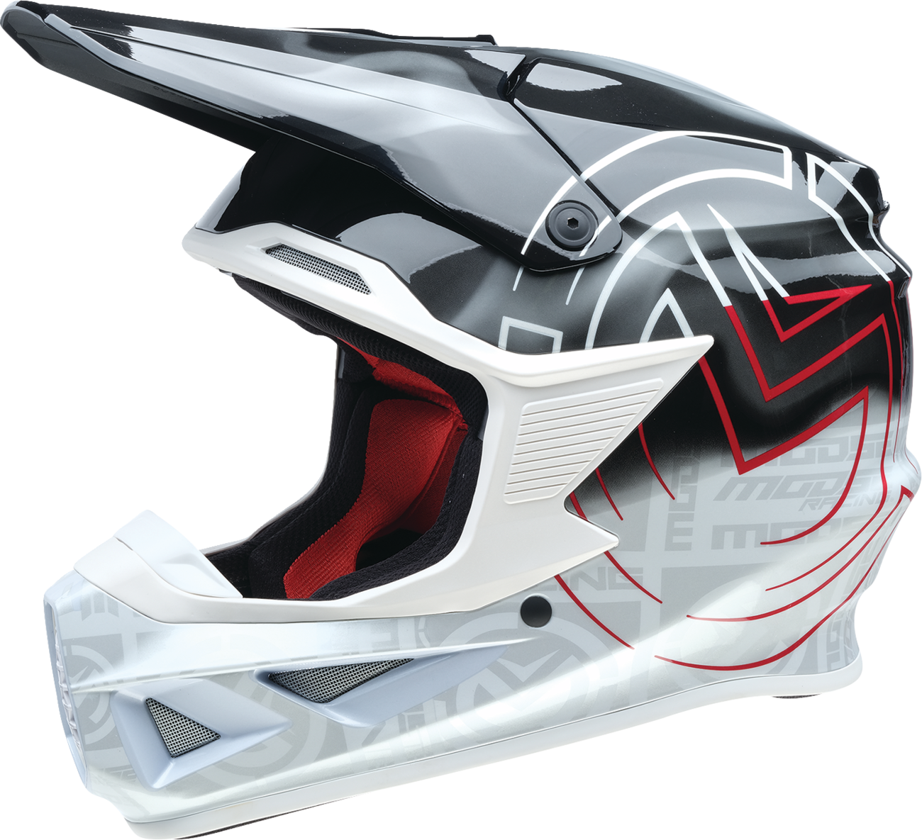 MOOSE OFFROAD - F.I. 2.0 Helmet - Deceit - MIPS® - Black/White/Red - 2XL - Image 2