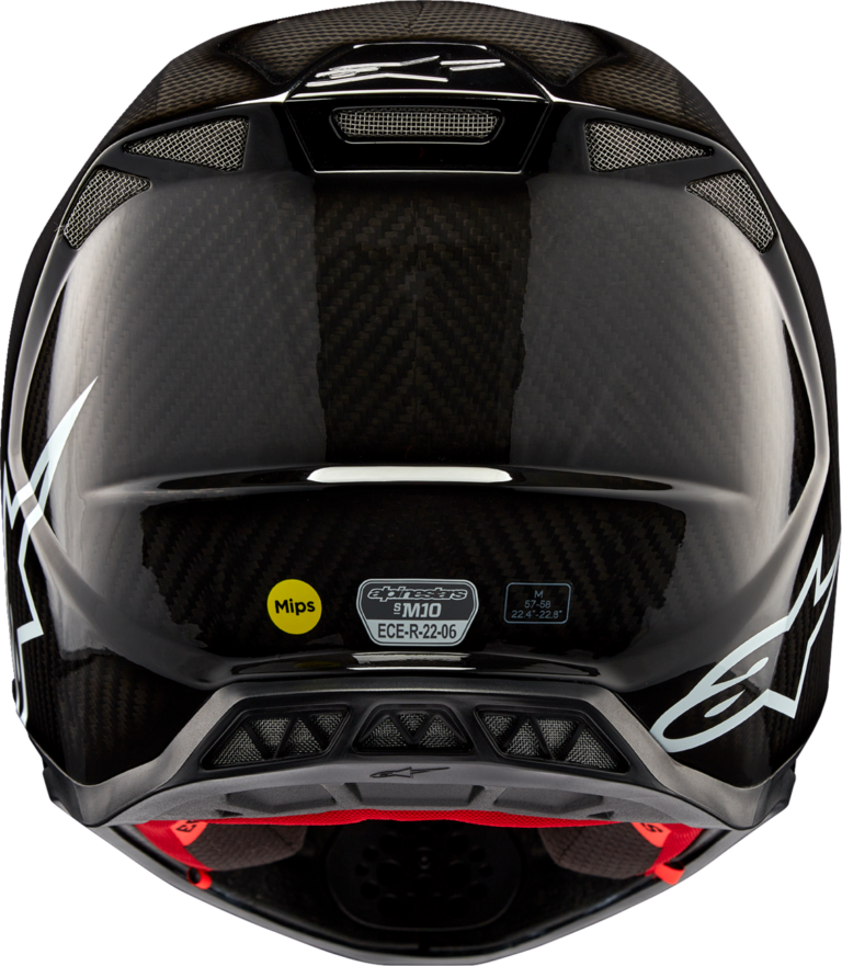 ALPINESTARS - Supertech M10 Helmet - Solid - MIPS® - Gloss Black Carbon - 2XL