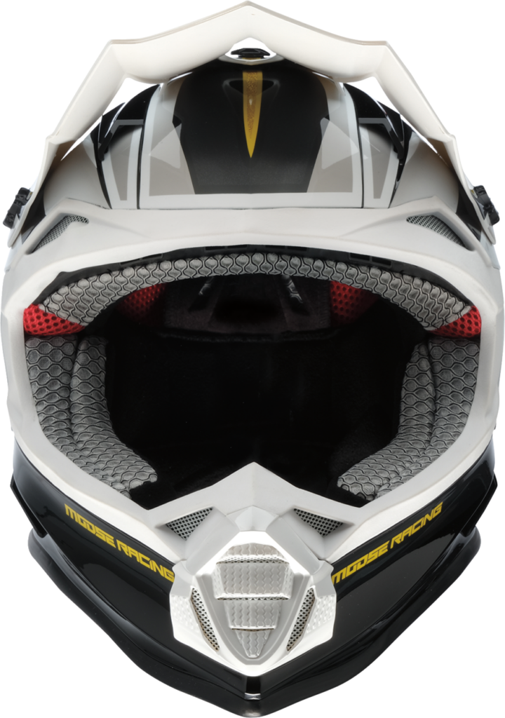 MOOSE OFFROAD - MR3 Helmet - F.A.F. - White/Black/Gold - Medium
