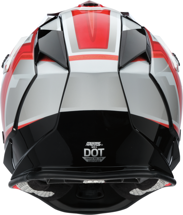 MOOSE OFFROAD - MR3 Helmet - F.A.F. - White/Black/Red - Small