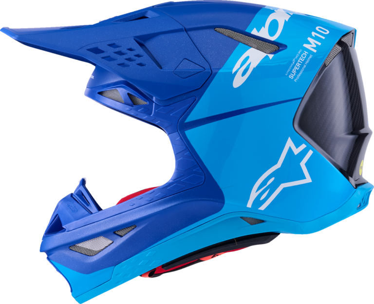 ALPINESTARS - Supertech M10 Helmet - Flood - MIPS® - Blue/Black Carbon - XS