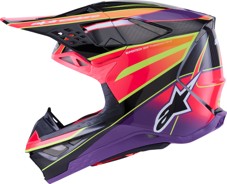 ALPINESTARS - Supertech M10 Helmet - MIPS® - Era - Gloss Pink/Violet/Yellow Fluo - 2XL