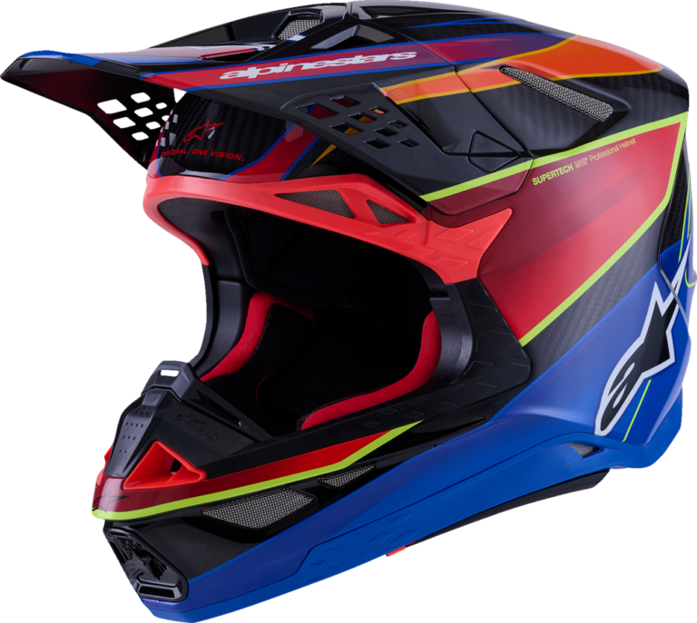 ALPINESTARS - Supertech M10 Helmet - MIPS® - Era - Gloss Blue/Red/Yellow Fluo - Small