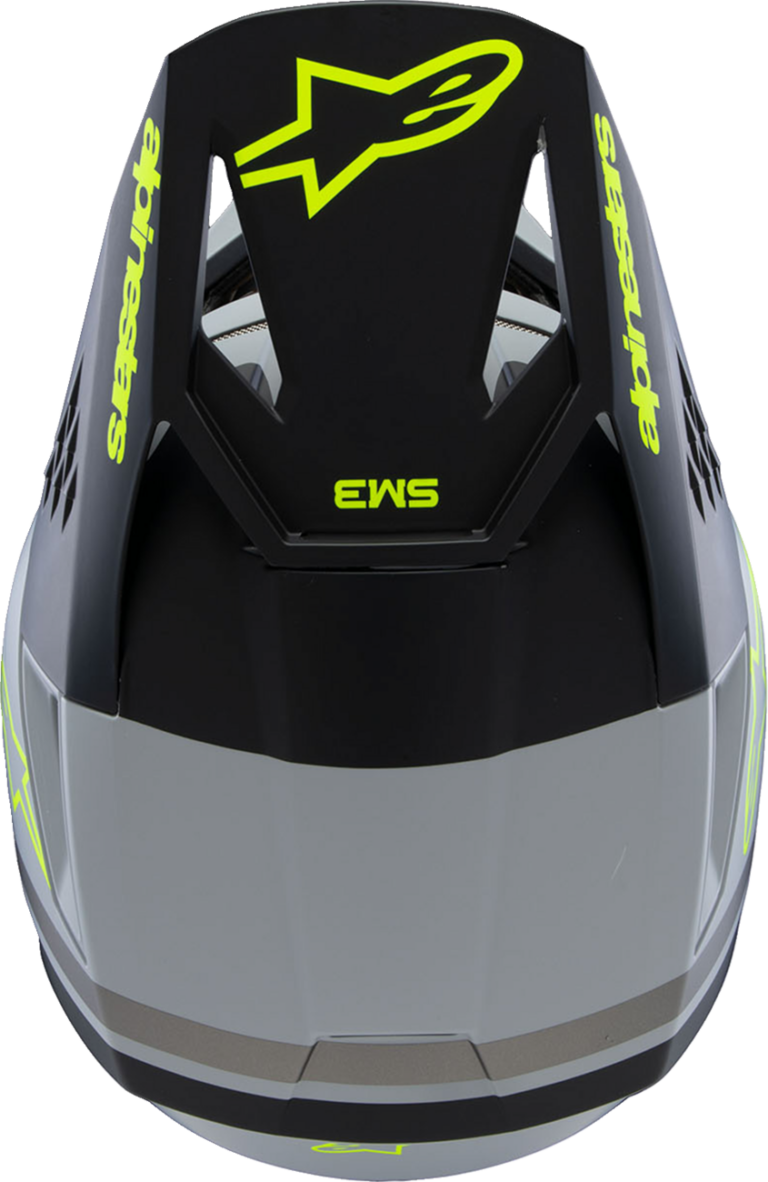 ALPINESTARS - Youth SM3 Helmet - Radium - Matte Gray/Black/Yellow Fluo - Small