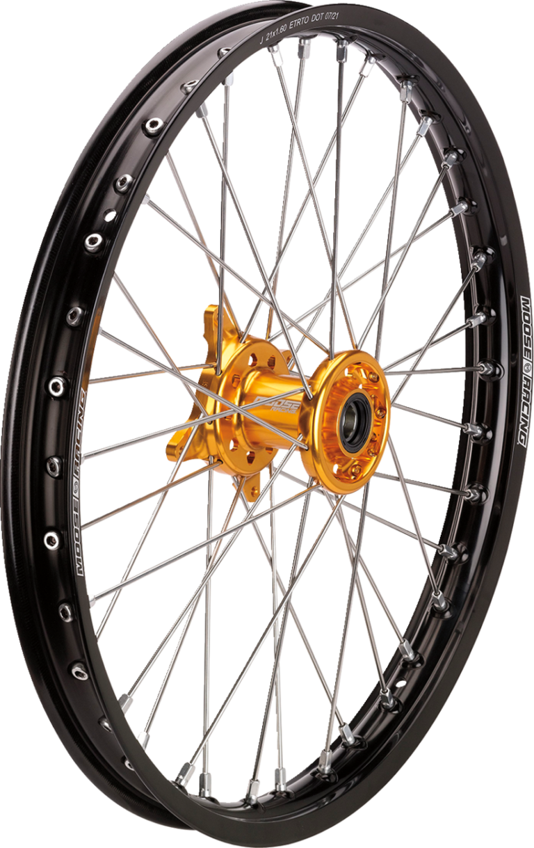 MOOSE OFFROAD - Wheel Assembly - SX-1 - Complete - Front - Black Wheel/Gold Hub - 21x1.6 - Suzuki RM-Z 250/450