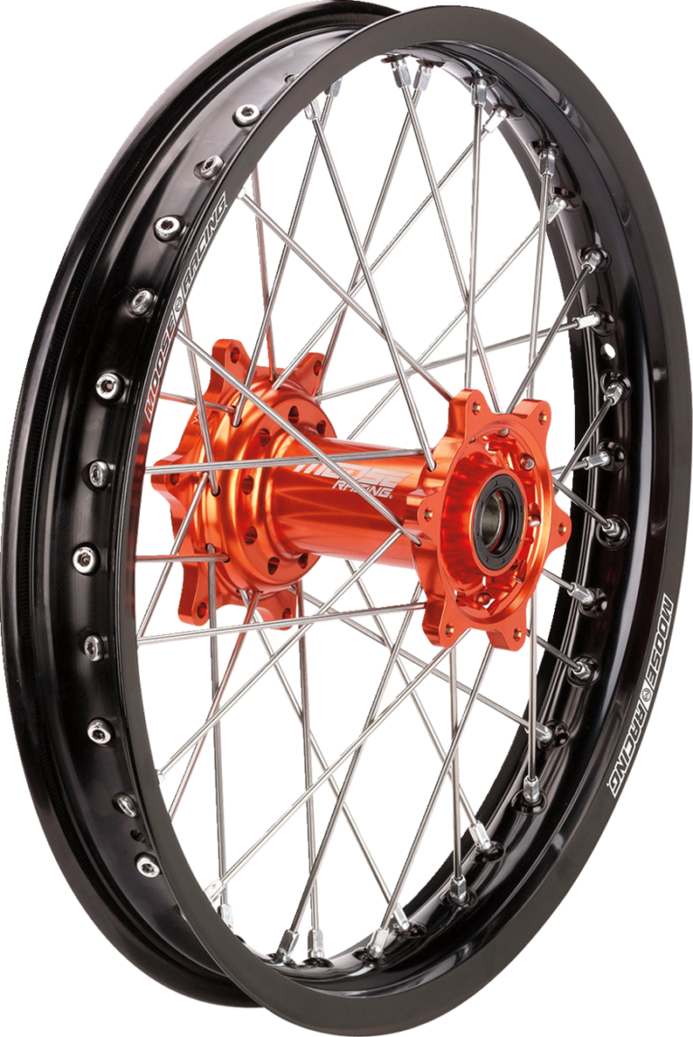 MOOSE OFFROAD - Wheel Assembly - SX-1 - Complete - Rear - Black Wheel/Orange Hub - 18x2.15 - KTM/Gas Gas/Husqvarna