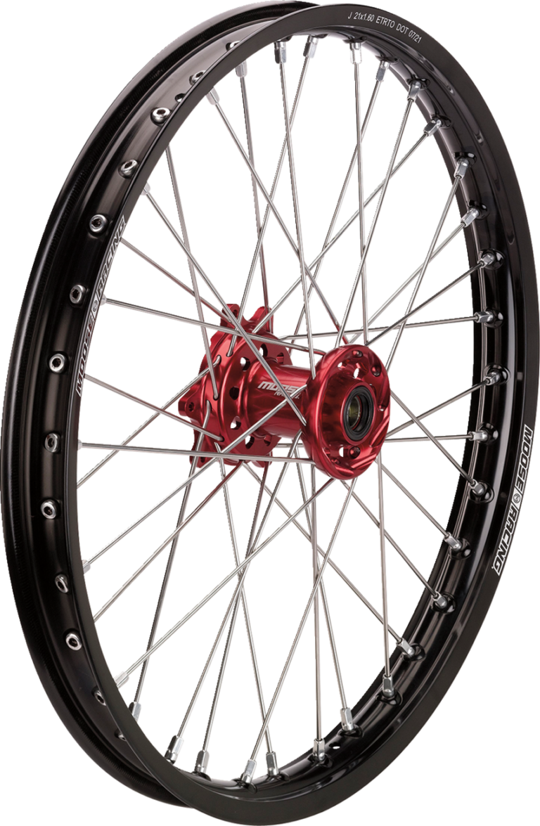 MOOSE OFFROAD - Wheel Assembly - SX-1 - Complete - Front - Black Wheel/Red Hub - 21x1.6 - Beta