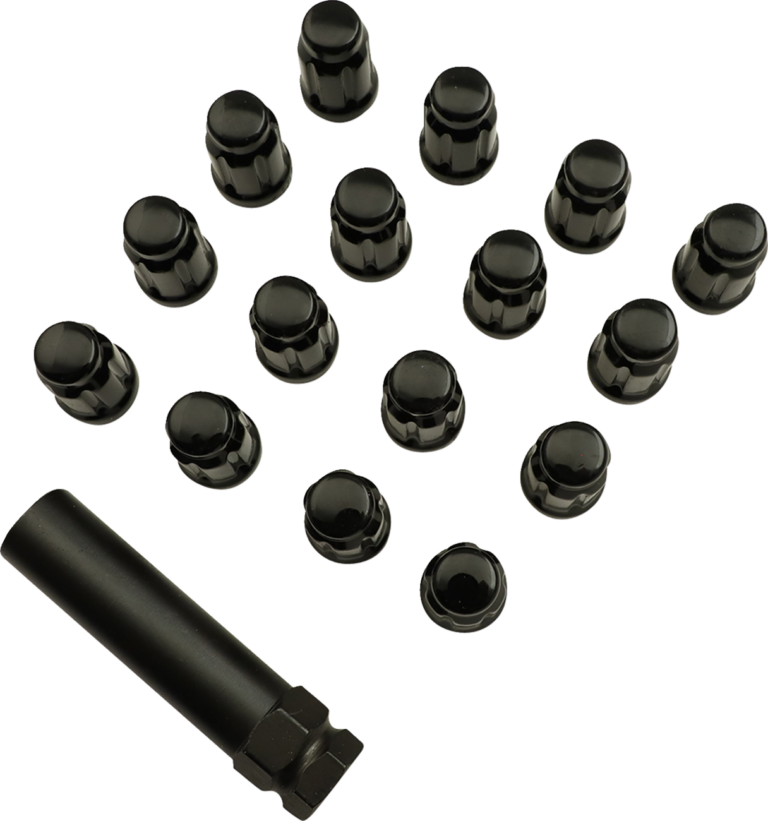 MOOSE OFFROAD - Lug Nuts - Splined - M12 x 1.50 - Black - 16 Pack