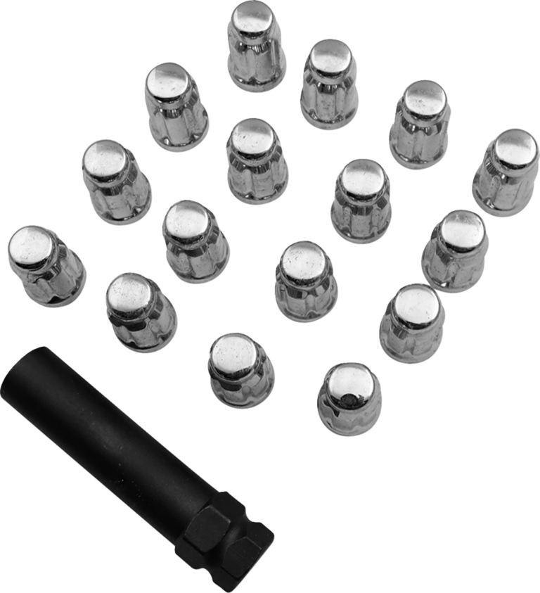 MOOSE OFFROAD - Lug Nuts - Splined - M12 x 1.25 - Chrome - 16 Pack