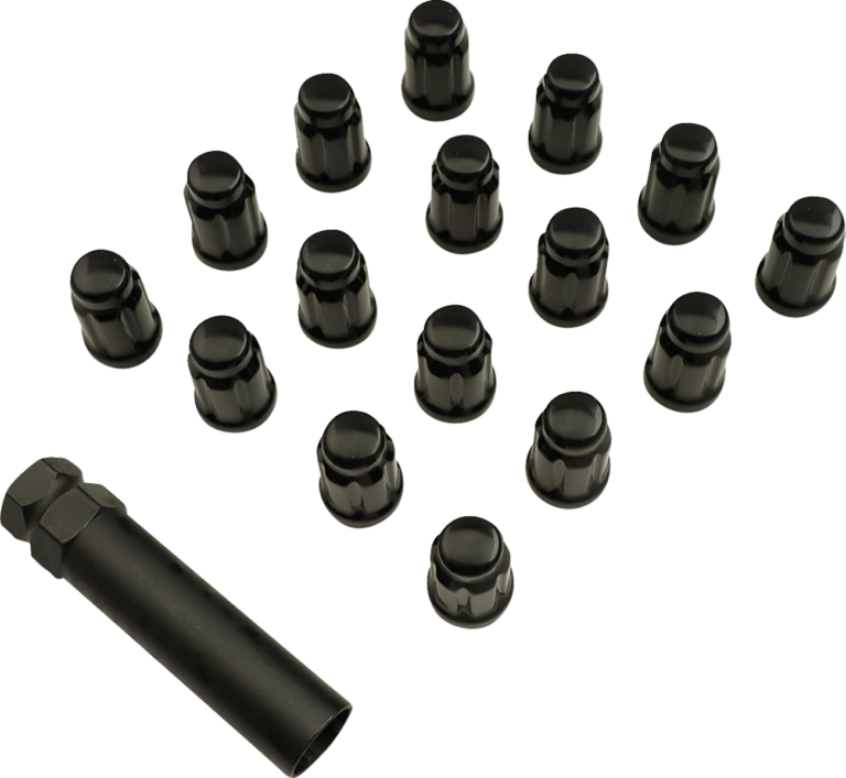 MOOSE OFFROAD - Lug Nuts - Splined - M12 x 1.25 - Black - 16 Pack