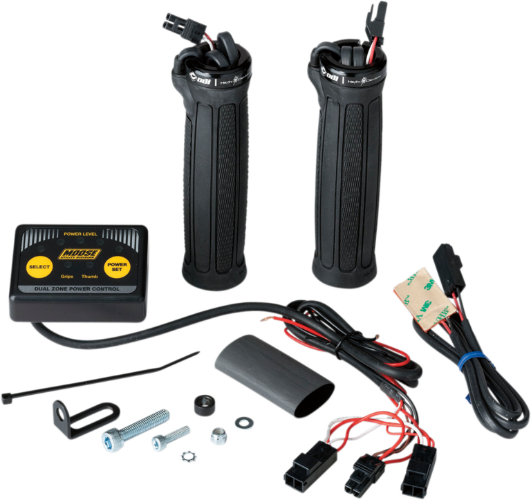 MOOSE OFFROAD - Clamp-On Dual Zone Heated Grip Kit for ATVs - Thumb Warmer
