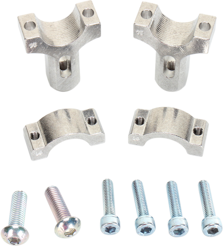 MOOSE OFFROAD - 1-1/8" Mount Clamps for Aluminum Handguards - Silver