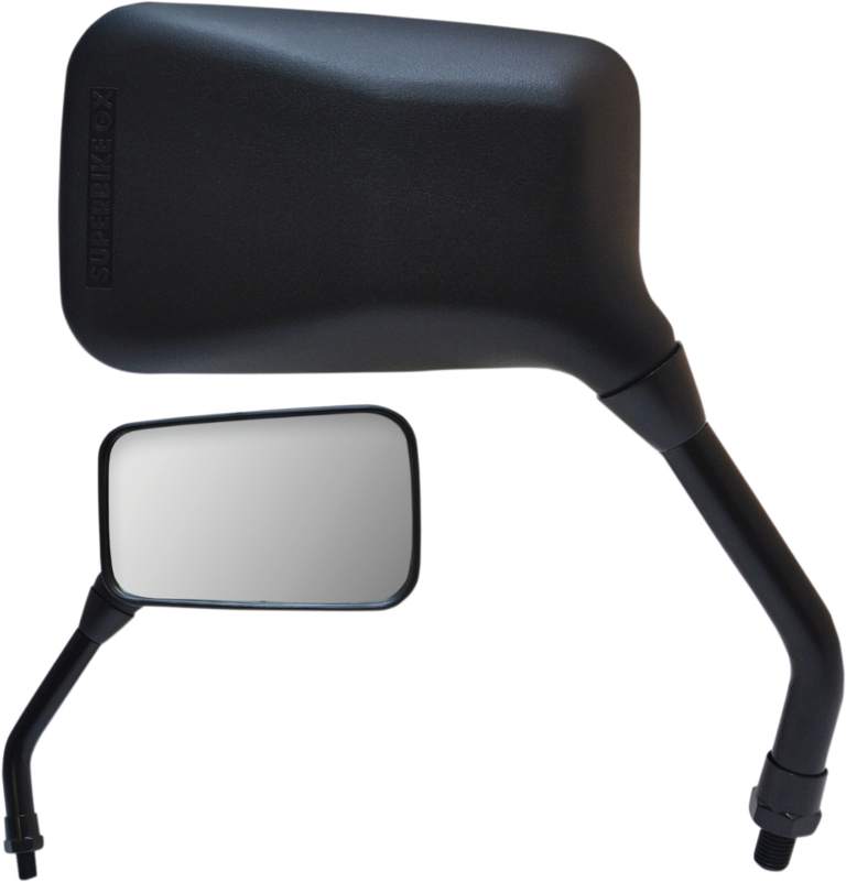 PARTS UNLIMITED - Mirror - GX - Side View - Rectangle - Black - Right