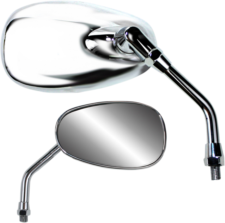 PARTS UNLIMITED - Mirror - American-Style/Standard - Side View - Oval - Chrome - 5-1/2" - Each
