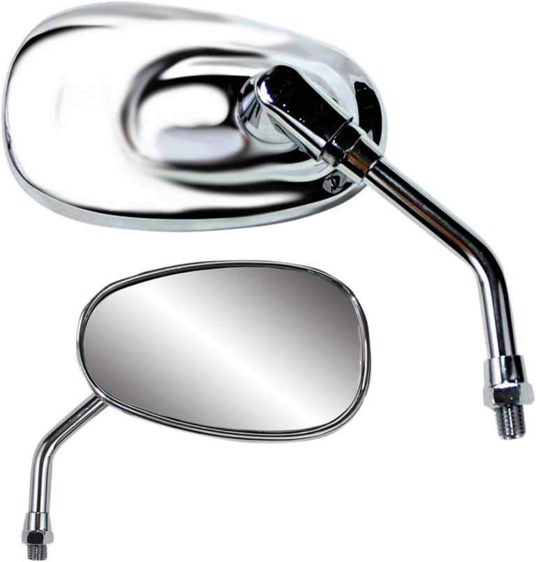 PARTS UNLIMITED - Mirror - American-Style/Mini - Side View - Oval - Chrome - 4-3/4" - Each