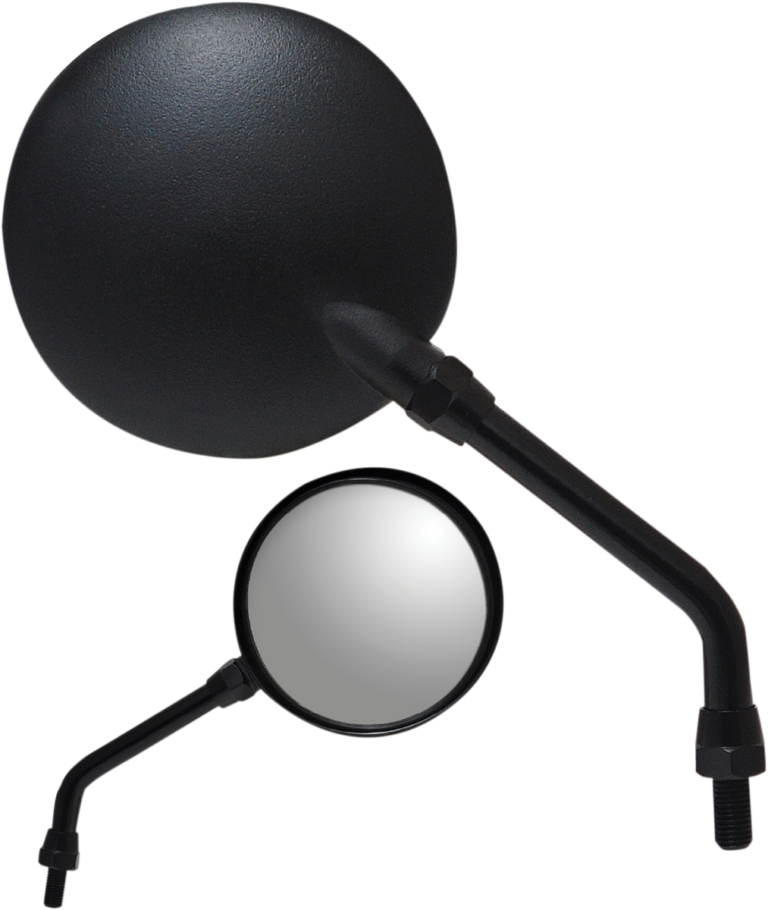 PARTS UNLIMITED - Mirror - Side View - Round - Black