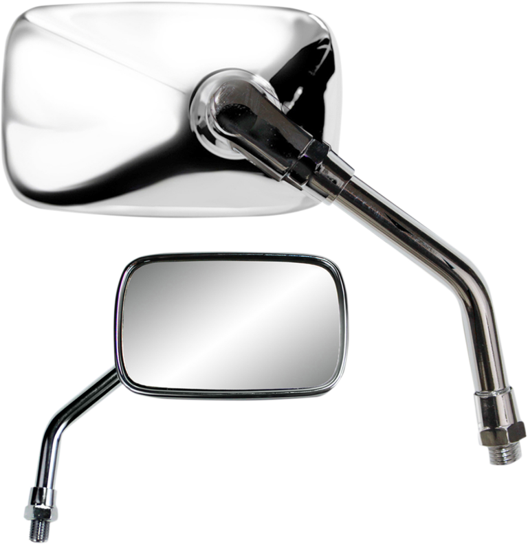 PARTS UNLIMITED - Mirror - Mini - Side View - Rectangle - Chrome - M10x1.25 (Left Hand Thread) - Each