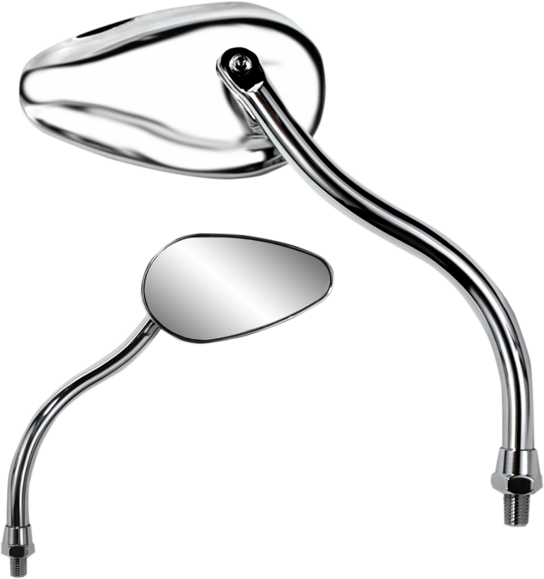 PARTS UNLIMITED - Mirror - X-Treme Mini - Side View - Teardrop - Standard - Long - Chrome - Each