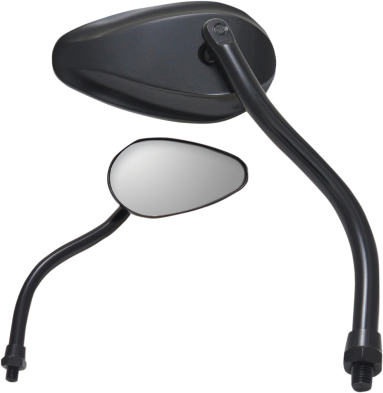PARTS UNLIMITED - Mirror - X-Treme Mini - Side View - Teardrop - Standard - Long - Black - Each