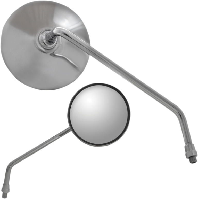 PARTS UNLIMITED - Mirror - Classic - Side View - Round - Chrome - Left - Each