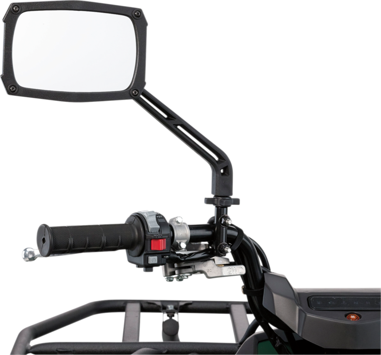 MOOSE OFFROAD - Mirror - ATV - Side View/Anti-Vibration - Rectangle - Black