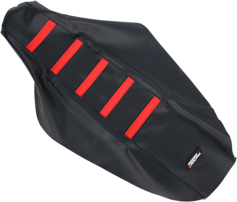 MOOSE OFFROAD - Ribbed Seat Cover - Black Cover/Red Ribs - Honda CR125/250 '00-'07