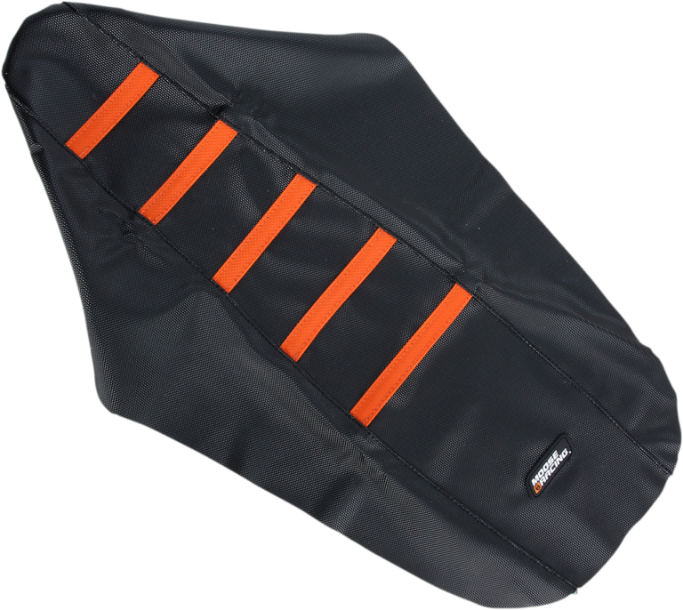 MOOSE OFFROAD - Ribbed Seat Cover - Black Cover/Orange Ribs - KTM '03-'07