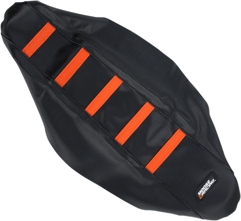 MOOSE OFFROAD - Ribbed Seat Cover - Black Cover/Orange Ribs - KTM 85 '13-'17