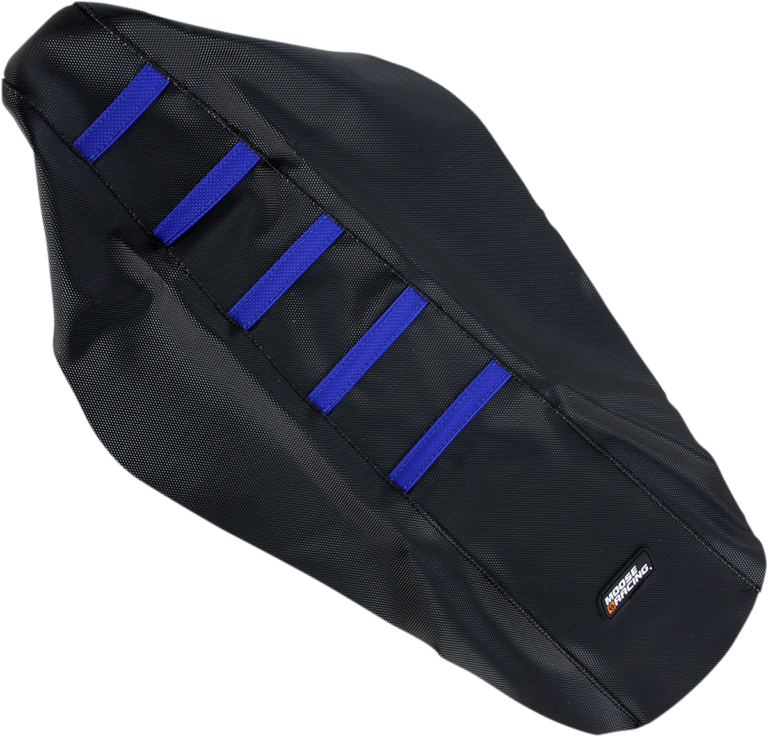 MOOSE OFFROAD - Ribbed Seat Cover - Black Cover/Blue Ribs - Yamaha YZ125/250 '02-'21