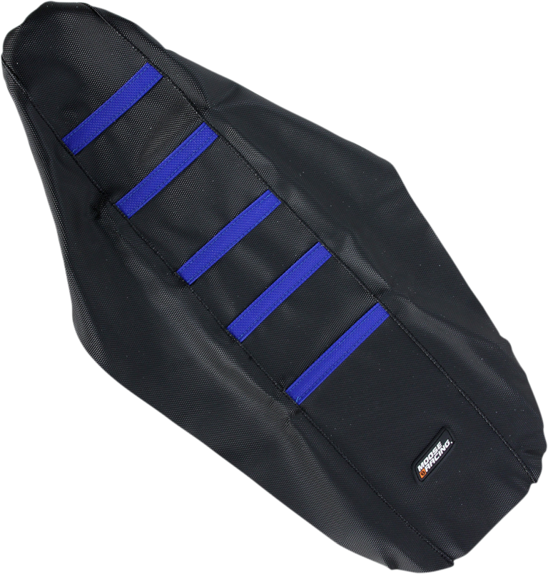 MOOSE OFFROAD - Ribbed Seat Cover - Black Cover/Blue Ribs - Yamaha
