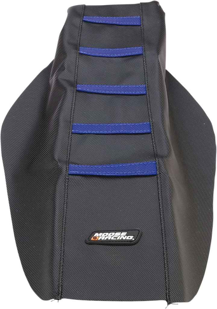 MOOSE OFFROAD - Ribbed Seat Cover - Black Cover/Blue Ribs - Yamaha