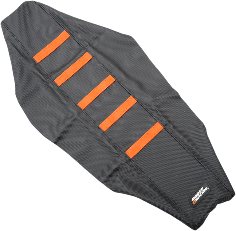 MOOSE OFFROAD - Ribbed Seat Cover - Black Cover/Orange Ribs - KTM '15-'18