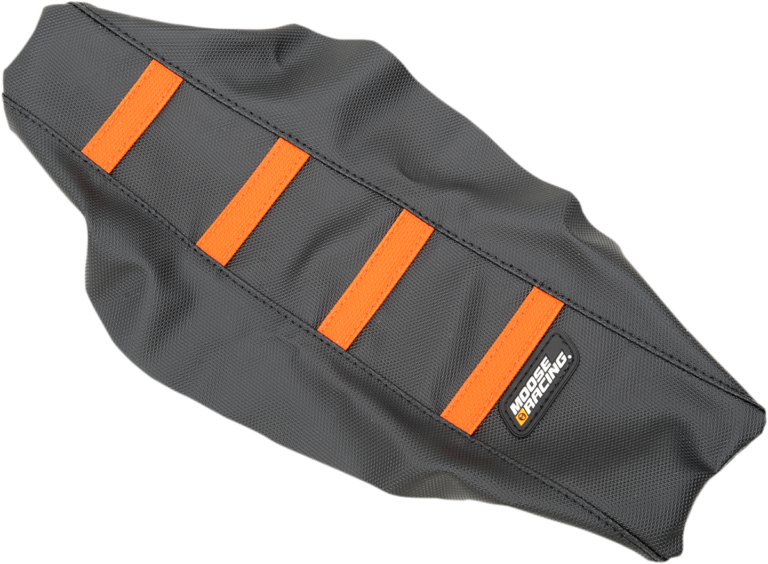 MOOSE OFFROAD - Ribbed Seat Cover - Black Cover/Orange Ribs - KTM
