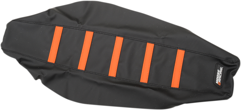 MOOSE OFFROAD - Ribbed Seat Cover - Black Cover/Orange Ribs - KTM SX85 '18-'24