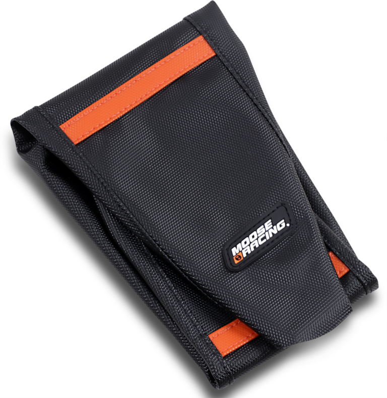 MOOSE OFFROAD - Ribbed Seat Cover - Black Cover/Orange Ribs - KTM '18-'22