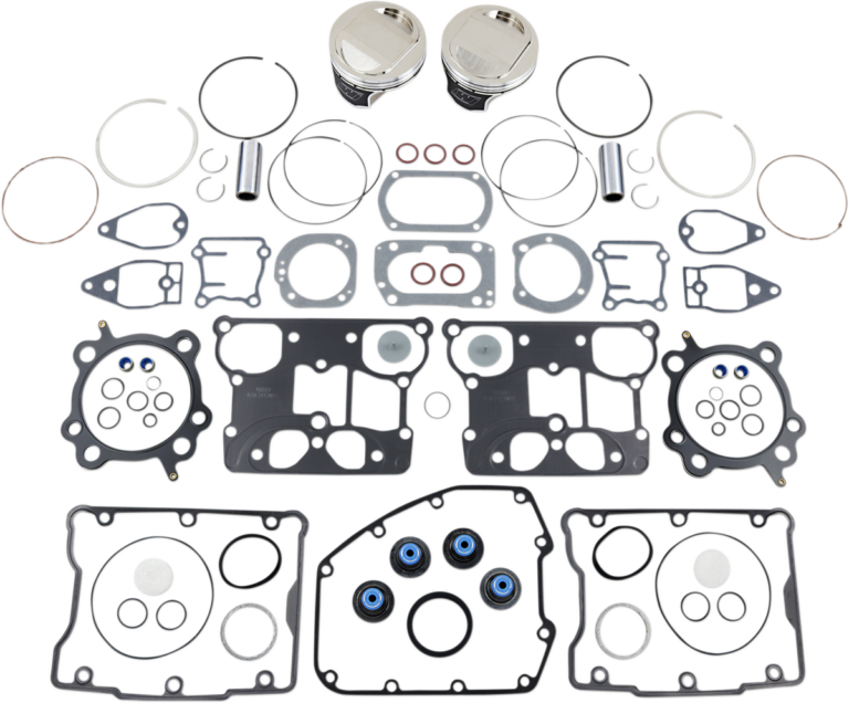 WISECO - Piston Kit with Gasket - +0.010" - Twin Cam 88" Bored to 1550 cc (95 Cubic Inch)