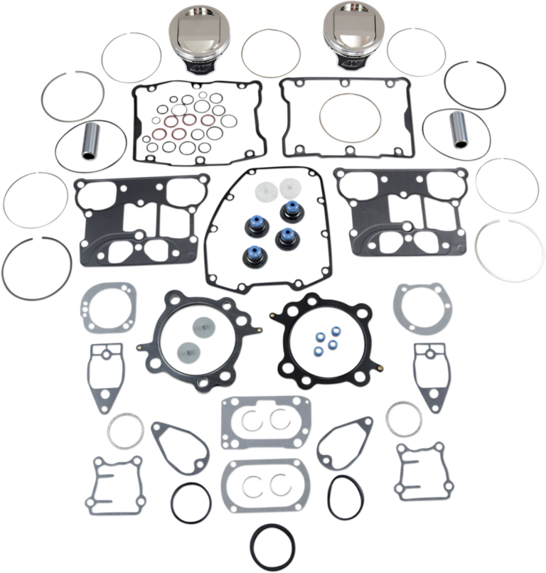 WISECO - Piston Kit with Gasket - +0.020" - Twin Cam 88" Bored to 1550 cc (95 Cubic Inch)