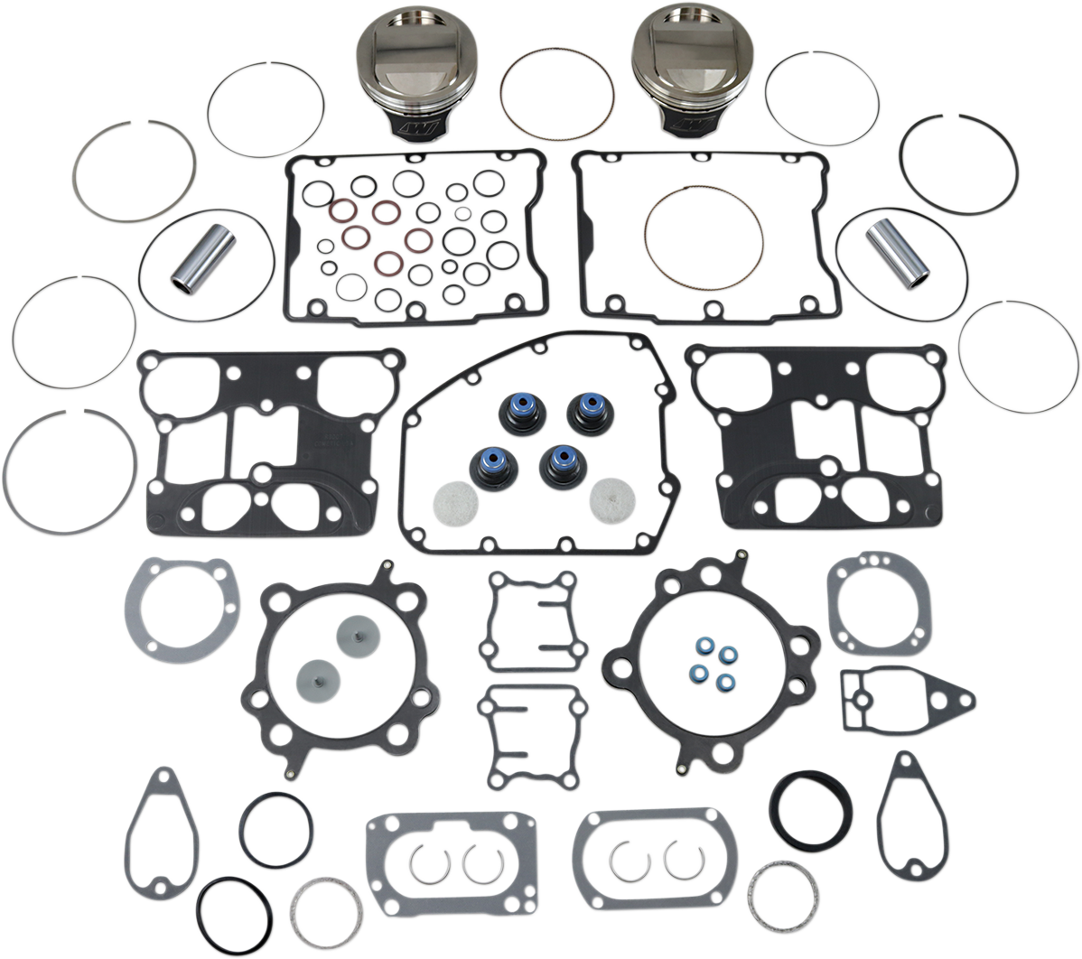 WISECO - Piston Kit with Gasket - Standard - Twin Cam 88" Bored to 1550 cc (95 Cubic Inch) - Image 2