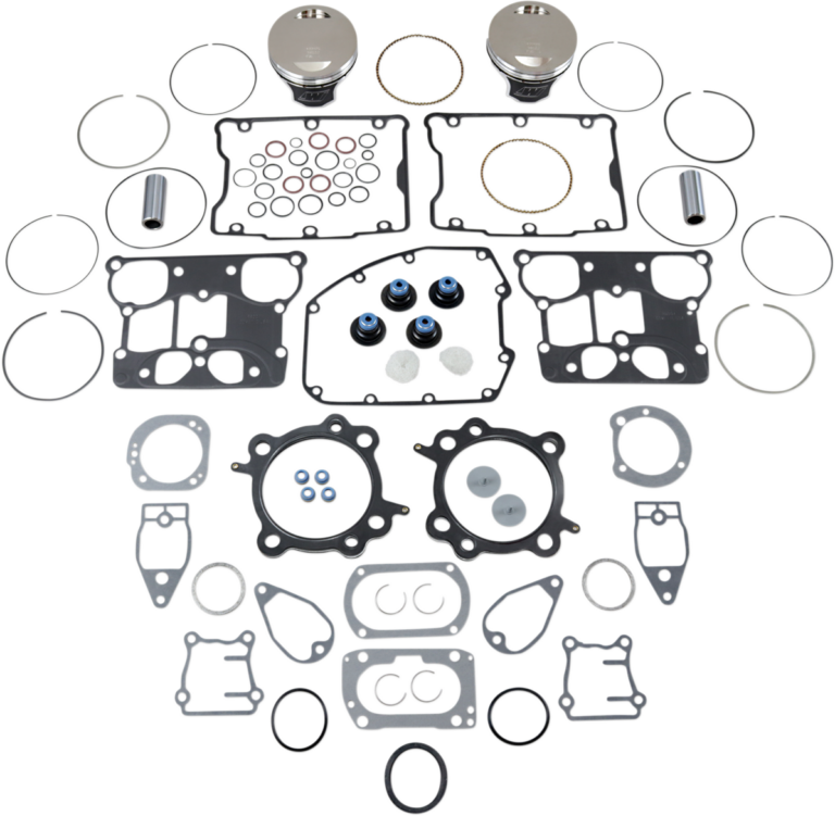 WISECO - Piston Kit with Gasket - Standard - Twin Cam 88" Bored to 1550 cc (95 Cubic Inch)