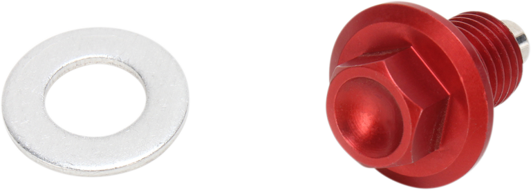 MOOSE OFFROAD - Magnetic Drain Plug - Red - Honda