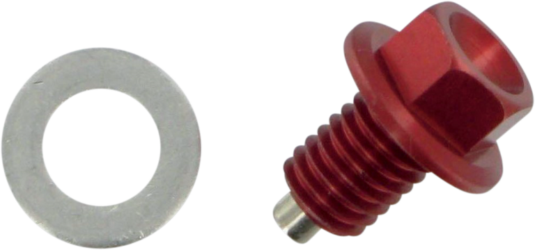 MOOSE OFFROAD - Magnetic Drain Plug - Red - Kawasaki | Suzuki