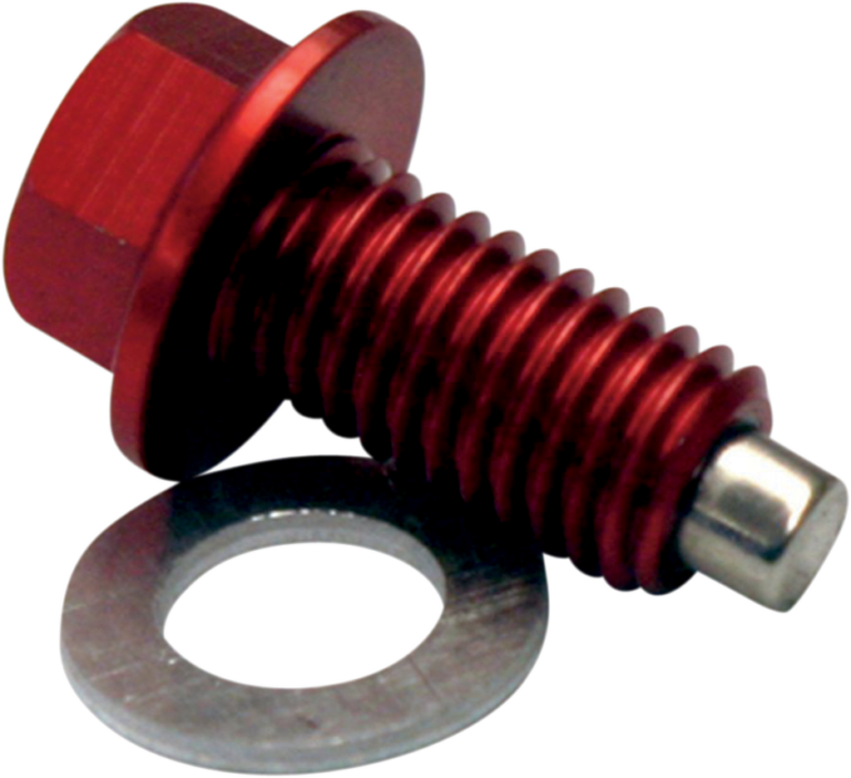 MOOSE OFFROAD - Magnetic Drain Plug - Red - Kawasaki