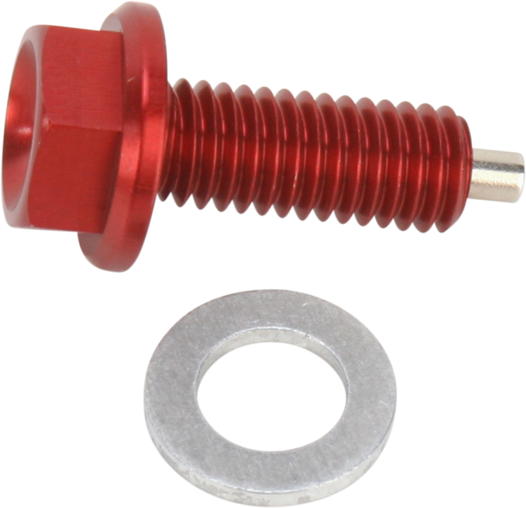 MOOSE OFFROAD - Magnetic Drain Plug - Red - Honda
