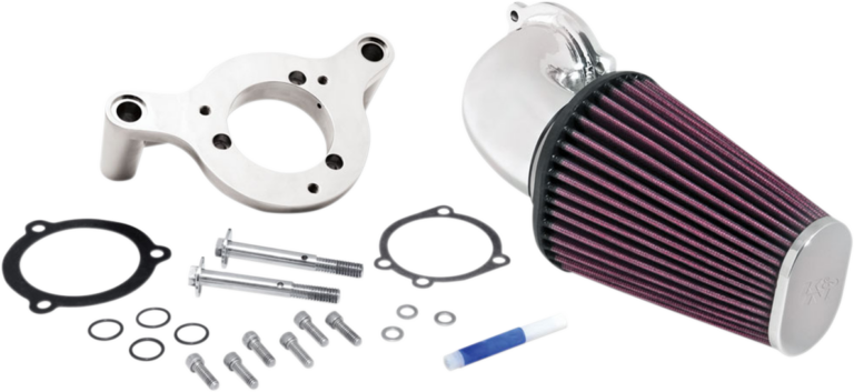 K & N - Aircharger® Intake System with Mandrel-Bent Aluminum Intake Tube Kit - Bright Chrome