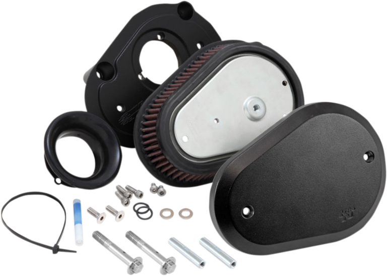 K & N - Street Metal Air Intake Kit - Flare - Black - Twin Cam
