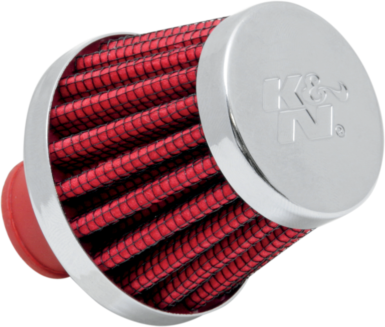 K & N - Rubber Base Crankcase Vent Filter - Red - 3/8" ID