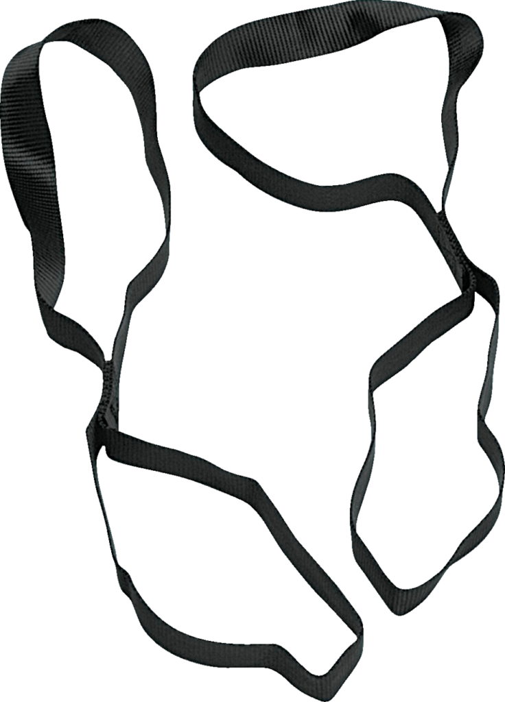PARTS UNLIMITED - Tie-Down Extensions - 1" x 1.5' - Black