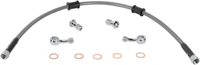 MOOSE OFFROAD - Brake Line - Rear - Stainless Steel - Kawasaki KLR 650