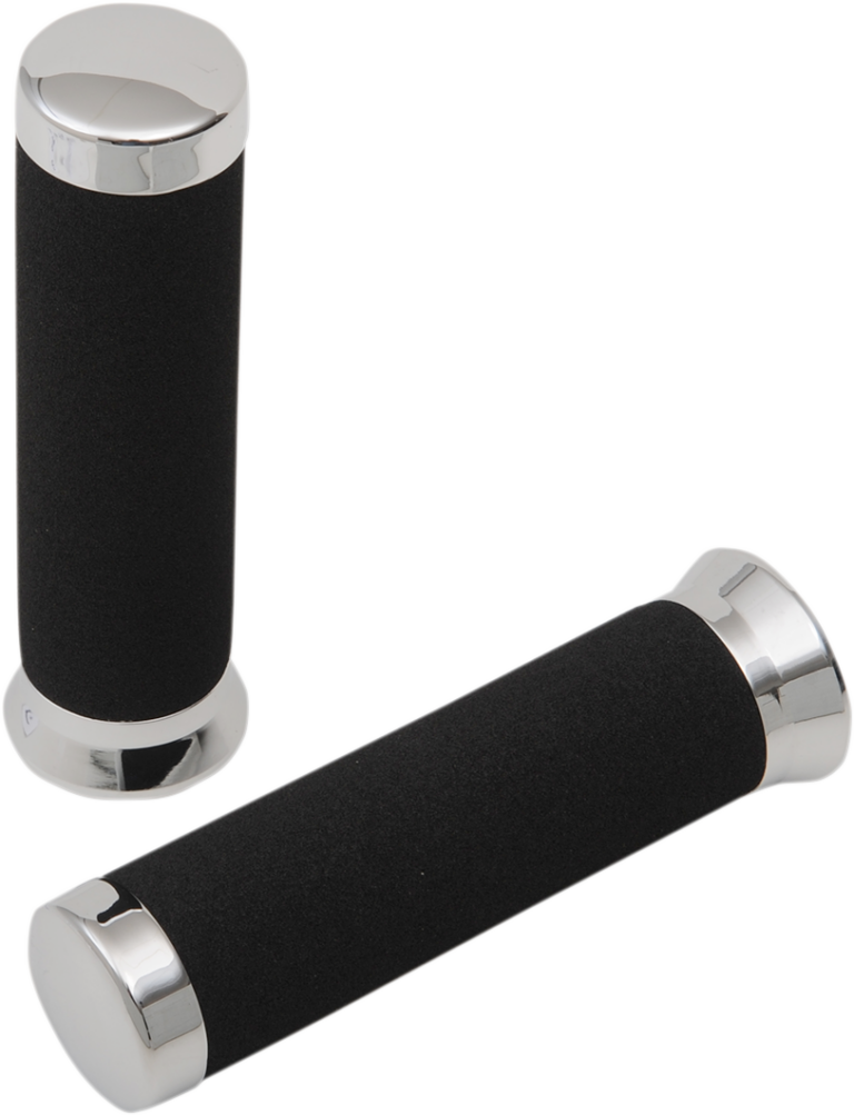 PARTS UNLIMITED - Cruiser Grips - Foam - 7/8" - 150 mm - Chrome